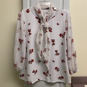 New! Elle blouse with detachable scarf.